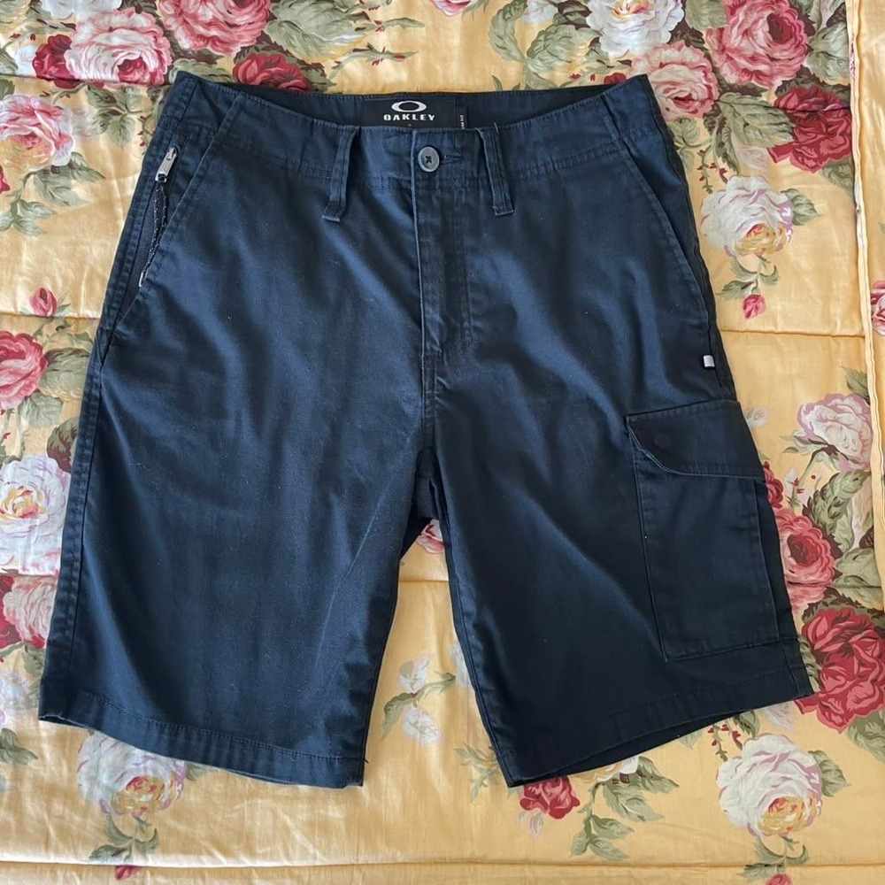 Oakley Mens Slim Fit Cargo Shorts Black Size 28 Tactical Utility Outdoor 3555